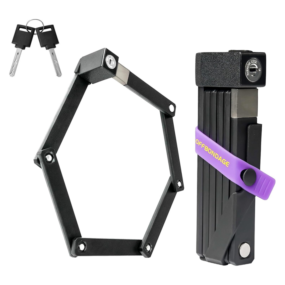 Bike Lock Heavy Duty Anti-Theft Folding Chain wit-image-OPC-PJY2DNP-NEW