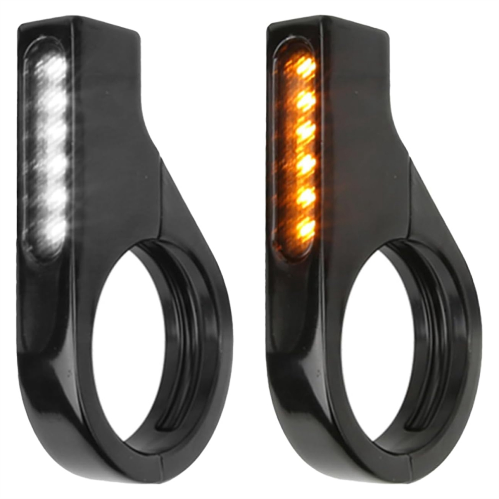 Front Fork Led Turn Signals Universal Sequential Amber 4853205663442