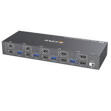 KVM-Switch 4 Computer 2 Monitore Displayport USB