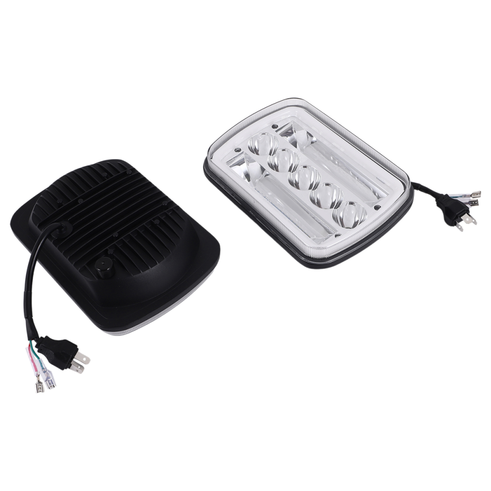 1 Pair 240W 5X7inch 7X6inch LED Headlight Hi-Lo Be