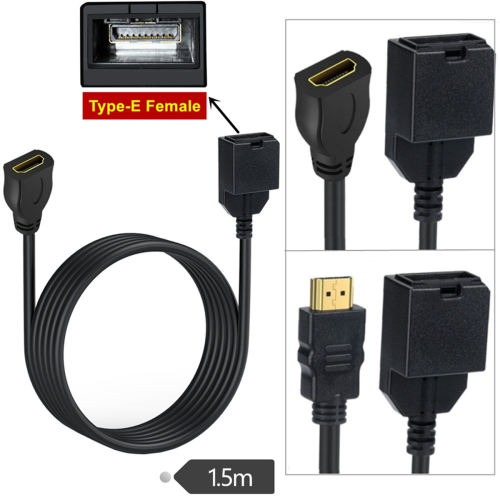 1.5M 4K -Compatible 1.4 Type-E Female to Type A Vi 2