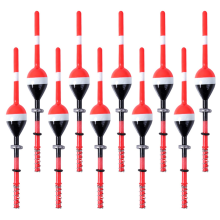 10 Stück Angelposen-Set, Schwimmer, Crappie-Feder, S