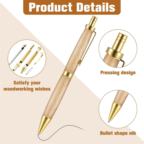 10 Pieces Retractable Pen Kit for Wood Turning 7mm 2
