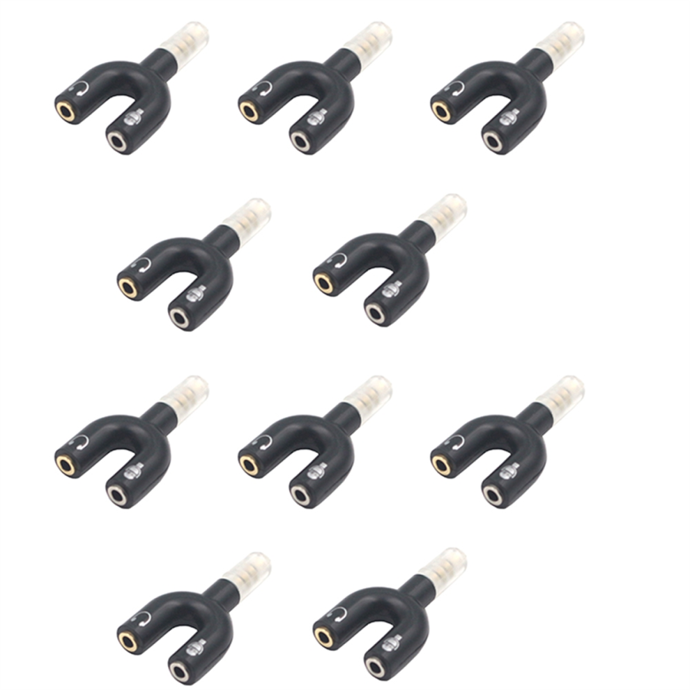 10Pcs 3.5Mm Headphone Jack Audio Splitter U Type A 4853205656925