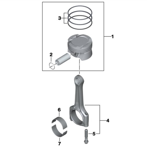 11258637807 Car Piston + Plug Ring Kit for 1'2'3'4 2