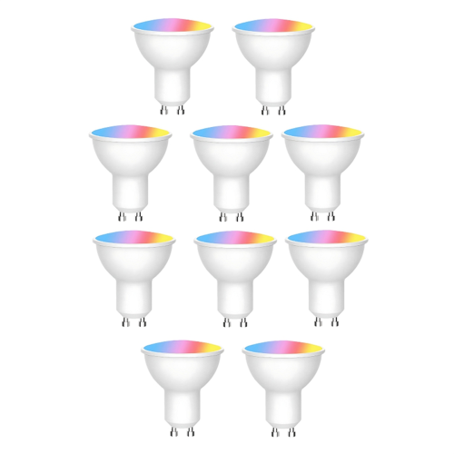 10PCS Tuya WiFi GU10 Smart LED Light Bulb Dimmable