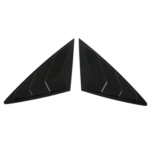 Black Rear Side Vent Quarter Window Louver Shutter