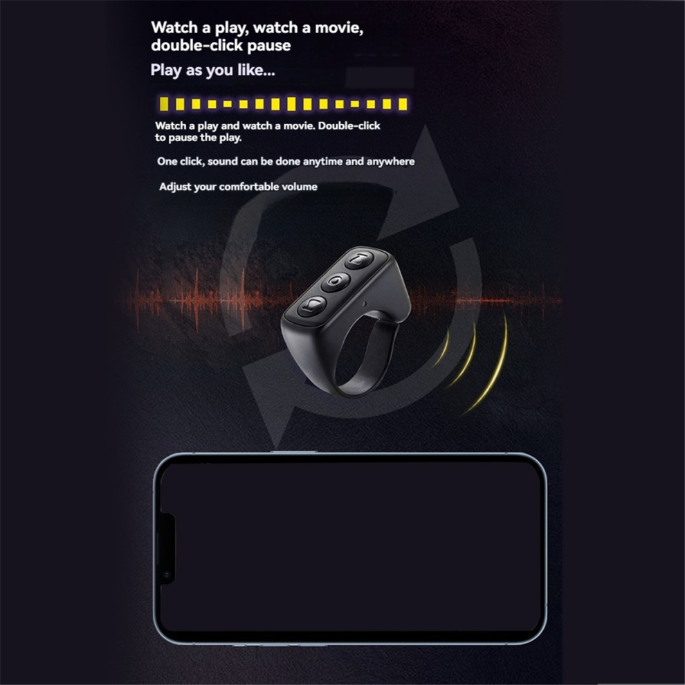 Bluetooth Remote Page Turner Fingertip Video Contr 4854006714012