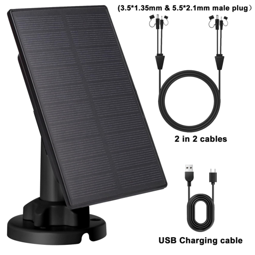 12V/1A 6V/2A Solarpanel Micro-USB+Typ-C für den Außenbereich 1