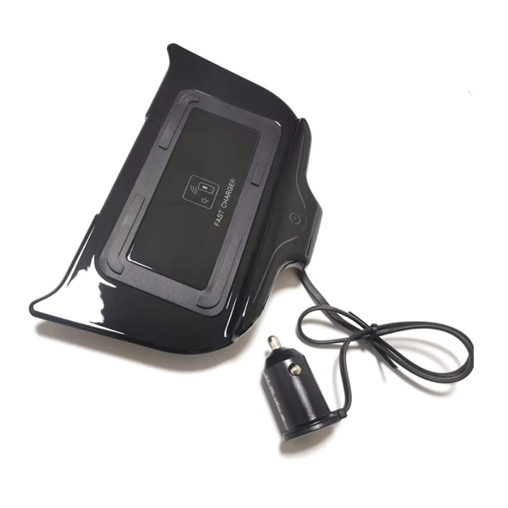 15W Car Wireless Charger Center Console Fast Phone Black 4853445387566