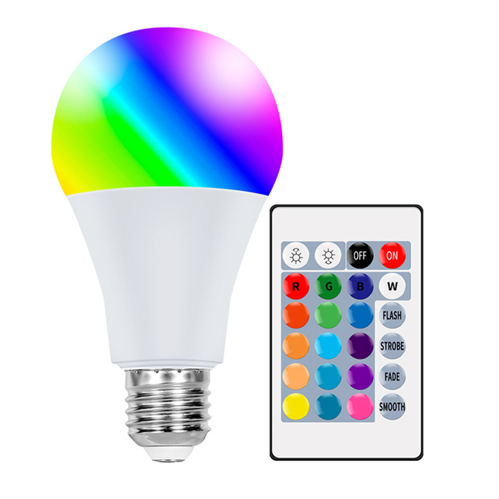 16 Color E27 25W RGB LED Light Bulb with Remote Co-image-OPC-PJY5MB6-NEW
