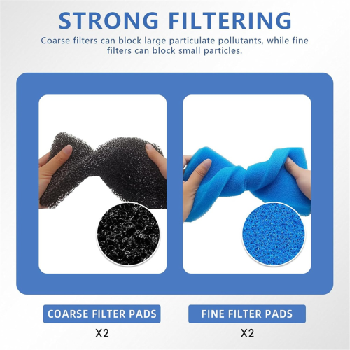 2 Sets Replacement Pond Filter Pads for Outdoor Po 2