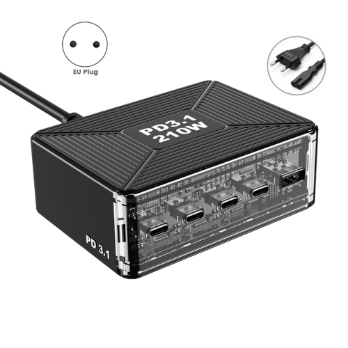 210W PD 3.1 GAN Desktop Charger USB Type C Fast Ch 2