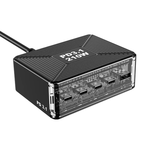 210W PD 3.1 GAN Desktop Charger USB Type C Fast Ch 1