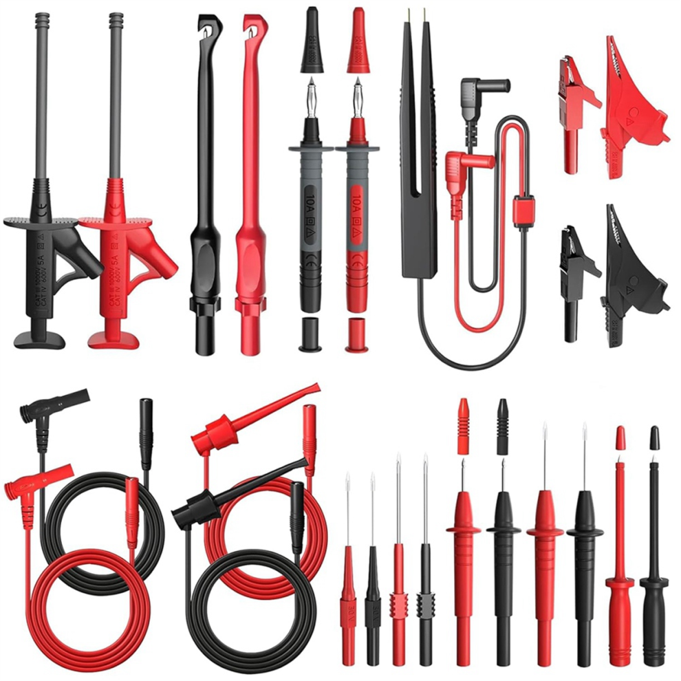 25Pcs Multimeter Test Leads Kit, Set With Replacea 4853205635296