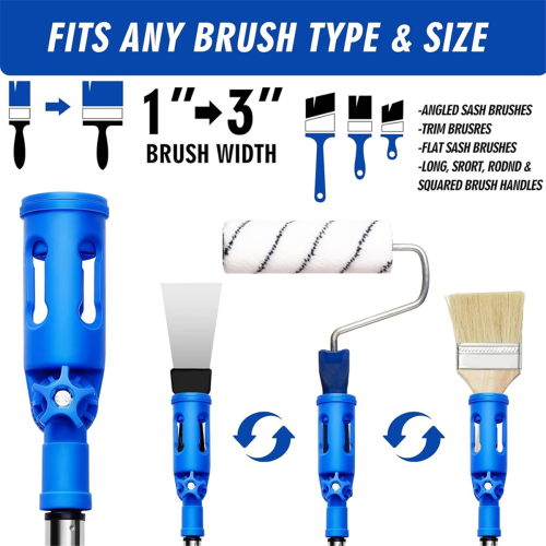 2Pc Paint Brush Extender for Walls Extension Pole 2