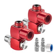 2-Packs 1/4 Inch NPT 360 Degree Swivel Air Hose Fi
