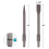 2pc 1-3/16 Inch Hex Chisel Set with Point & Flat C 3