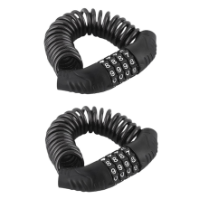 2PCS Bicycle Lock Steel Cable Chain Password 4 Dig