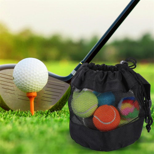 3 PCS Golf Ball Bag Mesh with Drawstring Net Fabri 2