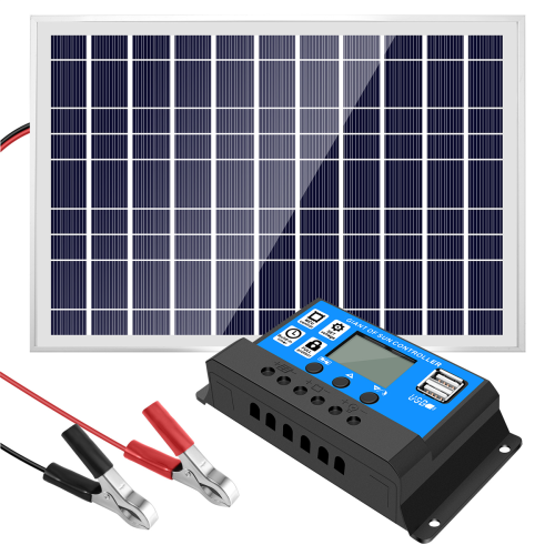 30W 12V Solarpanel-Batterieladegerät + 40A-Controller 1