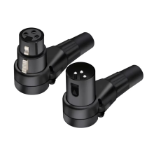 3-poliger rechtwinkliger XLR-Stecker, männlich, weiblich, 3-polig, S