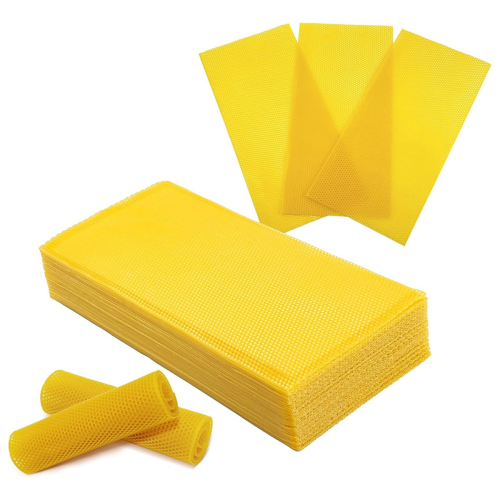 30pcs Beeswax Sheets for Beekeeping, Yellow Waxed 1