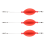 3er-Pack Angelbobbers Popping Cork Float für Redfi 3