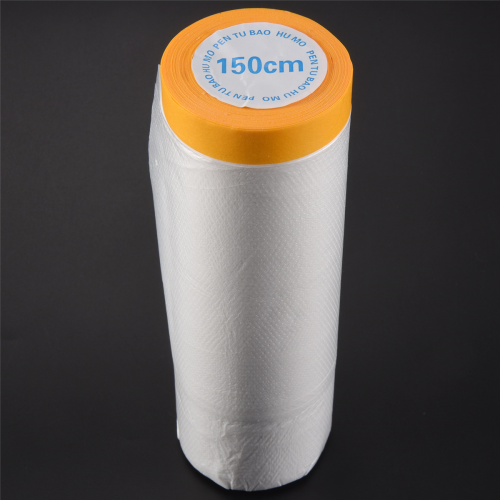 4 Rolls Clear Plastic Sheeting 4.9X 65.5 Ft Pre-Ta 2