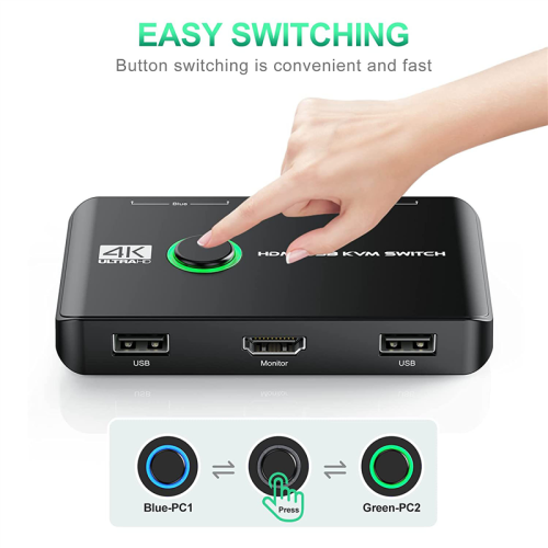 4K KVM Switch USB-kompatible Switches für 2 Computer 2
