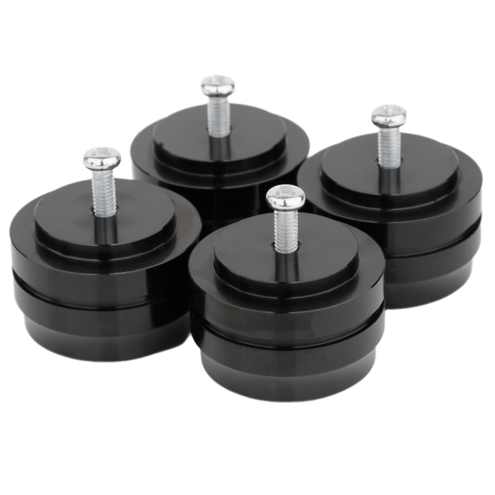 4PCS Aluminium Feet Solid Audio Device Speaker Spi-image-OPC-PJY68BK-NEW