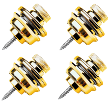 4 Stück E-Gitarren-Straplock, Zinklegierung, Sicherheits-S