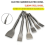 5PCS Hammer Pick Scraping Chisel Set Wall Slotting 4