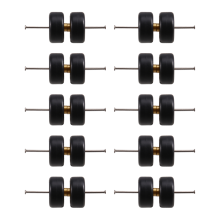 5Pair 1/64 Wheels and Tires 11mm Rubber Tyres Rims