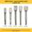 5PCS Hammer Pick Scraping Chisel Set Wall Slotting 7