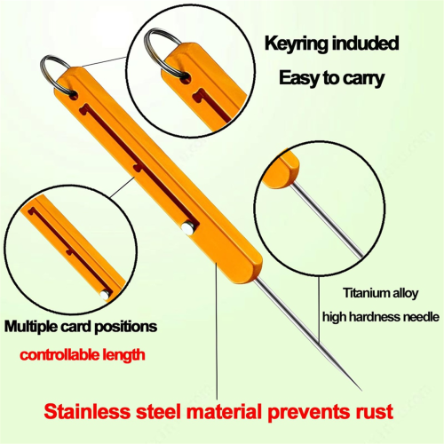 5pcs Portable Titanium Toothpicks,Retractable Toot 2