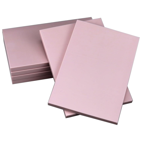 6 Pack Rubber Block Stamp Carving Blocks Pink Lino