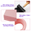 6 Pack Rubber Block Stamp Carving Blocks Pink Lino 6