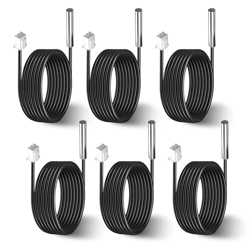 6 Pcs 10K Temperature Sensor Probe, 1 Meter Waterp 4851449373486