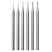 6-teiliges Schnitzfräser-Set in Zylinder- und Kegelform, 3/32 Zoll