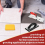6Pcs Tile Tools Set Square Trowel,1 Rubber Grout F 6