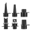 6Pcs Luftventil Adapter Schlauchboot Fußpumpe H 2