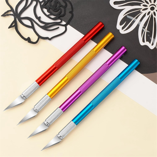 74er-Pack Hobbymesser Exacto mit 4 Messern und 70 Spa 2