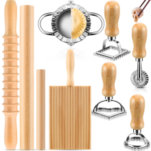 9 Pcs Pasta Making Tools Kit - Gnocchi Board, Cutt