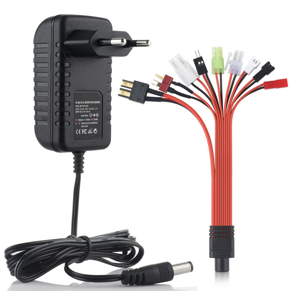 9-In-1 Rc Battery Charger For 4.8V 7.2V 8.4V 9.6V Blue/Light 4851325163712