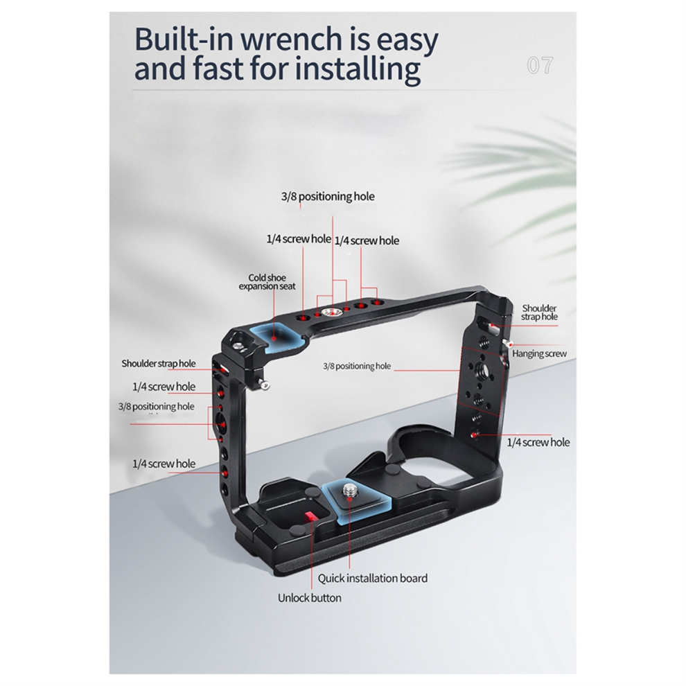 A6700 Dslr Camera Cage Rig Top Handle Cold Shoe Mo 4854006761511