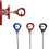 Archery Recurve Bow Sight Single Pin Aluminum for 5