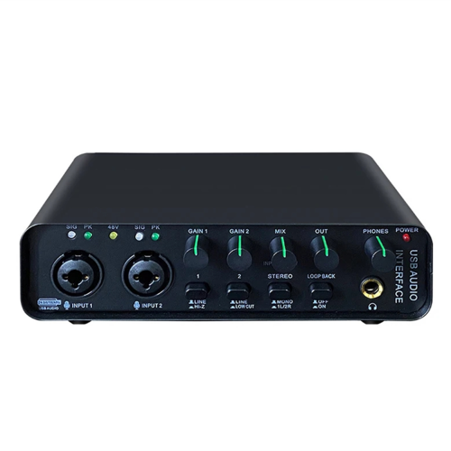Audio Interface Professional Sound Card with Monit