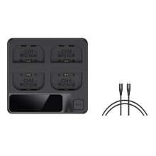 Battery Charger for LP-E6 4-Slot Fast Real-Time Po