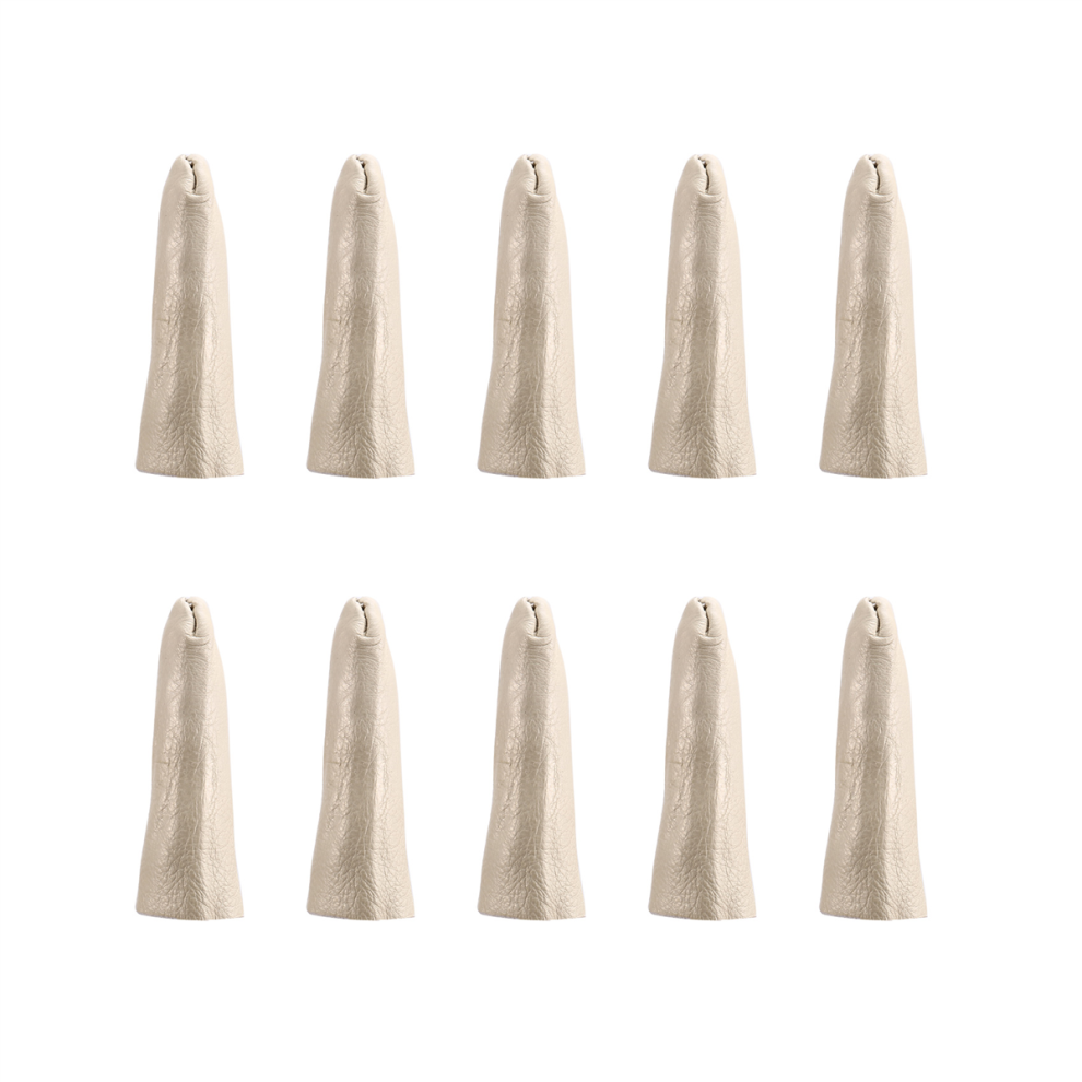 Leather Finger Protector Finger Thimble Guards Tools,Creamy-White 4853609512063
